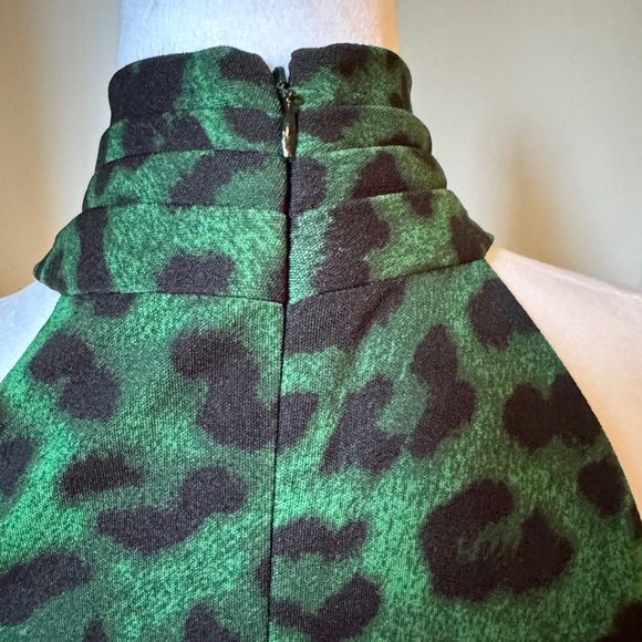 RACHEL Rachel Roy Green Black Halter Midi Dress-Size M - Picture 3 of 10